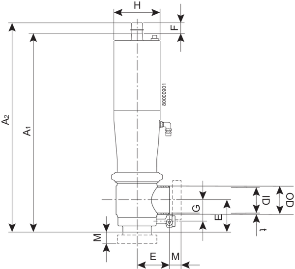 VALVE SMP-BC W DN80